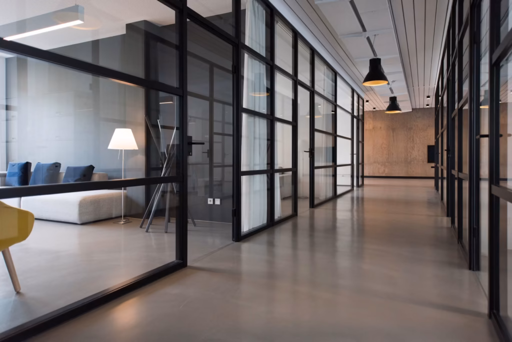 Bright shared office and creative studio