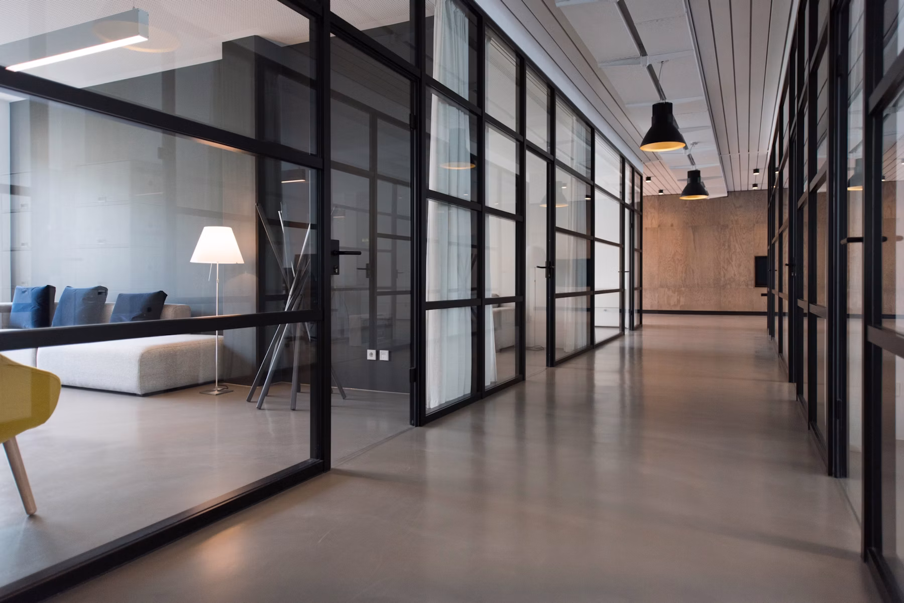 Bright shared office and creative studio